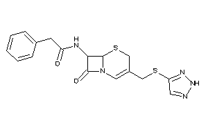 N-[8-keto-3-[(2H-triazol-4-ylthio)methyl]-5-thia-1-azabicyclo[4.2.0]oct-2-en-7-yl]-2-phenyl-acetamide