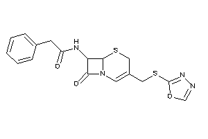 Image of N-[8-keto-3-[(1,3,4-oxadiazol-2-ylthio)methyl]-5-thia-1-azabicyclo[4.2.0]oct-2-en-7-yl]-2-phenyl-acetamide