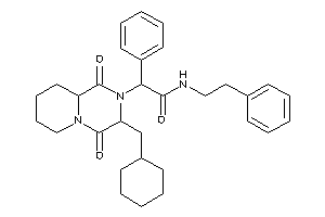 2-[3-(cyclohexylmethyl)-1,4-diketo-3,6,7,8,9,9a-hexahydropyrido[1,2-a]pyrazin-2-yl]-N-phenethyl-2-phenyl-acetamide