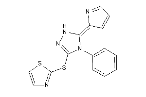 Image of 2-[(4-phenyl-5-pyrrol-2-ylidene-1H-1,2,4-triazol-3-yl)thio]thiazole