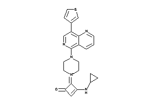 3-(cyclopropylamino)-4-[4-[8-(3-thienyl)-1,6-naphthyridin-5-yl]piperazin-1-ium-1-ylidene]cyclobut-2-en-1-one