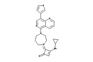 3-(cyclopropylamino)-4-[4-[8-(3-thienyl)-1,6-naphthyridin-5-yl]-1,4-diazepan-1-ium-1-ylidene]cyclobut-2-en-1-one