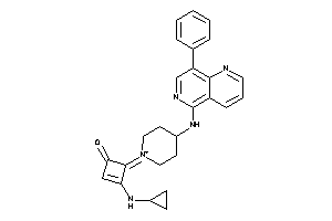 3-(cyclopropylamino)-4-[4-[(8-phenyl-1,6-naphthyridin-5-yl)amino]piperidin-1-ium-1-ylidene]cyclobut-2-en-1-one