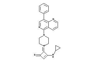 Image of 3-(cyclopropylamino)-4-[4-(8-phenyl-1,6-naphthyridin-5-yl)piperazin-1-ium-1-ylidene]cyclobut-2-en-1-one