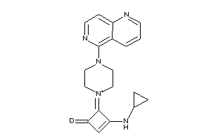3-(cyclopropylamino)-4-[4-(1,6-naphthyridin-5-yl)piperazin-1-ium-1-ylidene]cyclobut-2-en-1-one