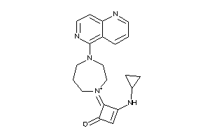 Image of 3-(cyclopropylamino)-4-[4-(1,6-naphthyridin-5-yl)-1,4-diazepan-1-ium-1-ylidene]cyclobut-2-en-1-one