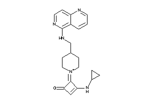 3-(cyclopropylamino)-4-[4-[(1,6-naphthyridin-5-ylamino)methyl]piperidin-1-ium-1-ylidene]cyclobut-2-en-1-one