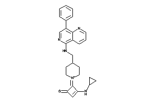 3-(cyclopropylamino)-4-[4-[[(8-phenyl-1,6-naphthyridin-5-yl)amino]methyl]piperidin-1-ium-1-ylidene]cyclobut-2-en-1-one
