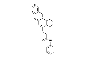 2-[[2-keto-1-(3-pyridylmethyl)-6,7-dihydro-5H-cyclopenta[d]pyrimidin-4-yl]thio]-N-phenyl-acetamide