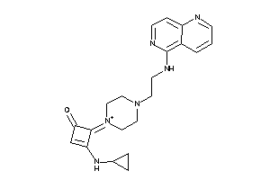 3-(cyclopropylamino)-4-[4-[2-(1,6-naphthyridin-5-ylamino)ethyl]piperazin-1-ium-1-ylidene]cyclobut-2-en-1-one