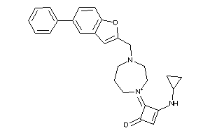3-(cyclopropylamino)-4-[4-[(5-phenylbenzofuran-2-yl)methyl]-1,4-diazepan-1-ium-1-ylidene]cyclobut-2-en-1-one