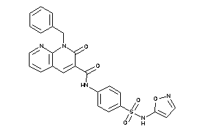 1-benzyl-N-[4-(isoxazol-5-ylsulfamoyl)phenyl]-2-keto-1,8-naphthyridine-3-carboxamide