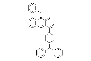 Image of 3-(4-benzhydrylpiperazine-1-carbonyl)-1-benzyl-1,8-naphthyridin-2-one