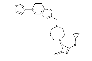 3-(cyclopropylamino)-4-[4-[[5-(3-thienyl)benzofuran-2-yl]methyl]-1,4-diazepan-1-ium-1-ylidene]cyclobut-2-en-1-one