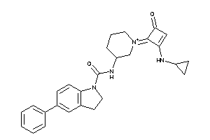 N-[1-[2-(cyclopropylamino)-4-keto-cyclobut-2-en-1-ylidene]piperidin-1-ium-3-yl]-5-phenyl-indoline-1-carboxamide