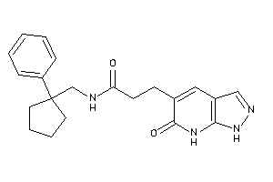 3-(6-keto-1,7-dihydropyrazolo[3,4-b]pyridin-5-yl)-N-[(1-phenylcyclopentyl)methyl]propionamide