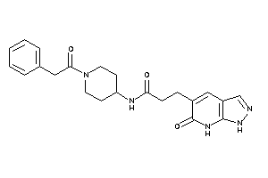 3-(6-keto-1,7-dihydropyrazolo[3,4-b]pyridin-5-yl)-N-[1-(2-phenylacetyl)-4-piperidyl]propionamide