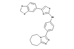 Image of [4-(1,3-benzodioxol-5-yl)thiazol-2-yl]-[4-(6,7,8,9-tetrahydro-5H-[1,2,4]triazolo[4,3-a]azepin-3-yl)phenyl]amine