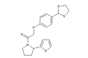 Image of 2-[4-(1,3-dithiolan-2-yl)phenoxy]-1-[2-(2-thienyl)pyrrolidino]ethanone