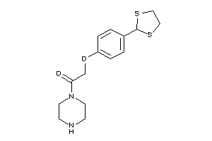 Image of 2-[4-(1,3-dithiolan-2-yl)phenoxy]-1-piperazino-ethanone