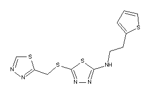 Image of [5-(1,3,4-thiadiazol-2-ylmethylthio)-1,3,4-thiadiazol-2-yl]-[2-(2-thienyl)ethyl]amine