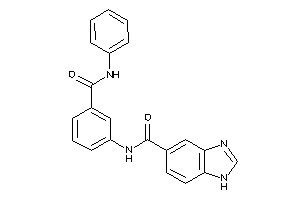 Image of N-[3-(phenylcarbamoyl)phenyl]-1H-benzimidazole-5-carboxamide