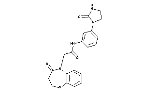 Image of 2-(4-keto-2,3-dihydro-1,5-benzoxazepin-5-yl)-N-[3-(2-ketoimidazolidin-1-yl)phenyl]acetamide