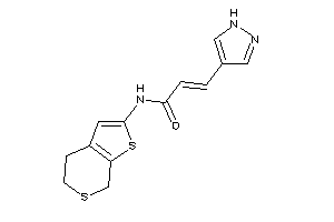N-(5,7-dihydro-4H-thieno[2,3-c]thiopyran-2-yl)-3-(1H-pyrazol-4-yl)acrylamide