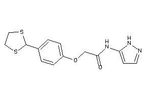 Image of 2-[4-(1,3-dithiolan-2-yl)phenoxy]-N-(1H-pyrazol-5-yl)acetamide