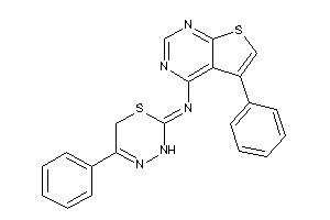 Image of (5-phenyl-3,6-dihydro-1,3,4-thiadiazin-2-ylidene)-(5-phenylthieno[2,3-d]pyrimidin-4-yl)amine