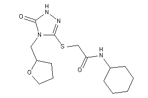 N-cyclohexyl-2-[[5-keto-4-(tetrahydrofurfuryl)-1H-1,2,4-triazol-3-yl]thio]acetamide