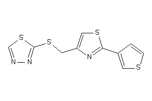 Image of 2-[[2-(3-thienyl)thiazol-4-yl]methylthio]-1,3,4-thiadiazole
