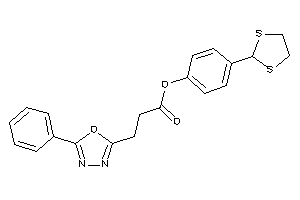 Image of 3-(5-phenyl-1,3,4-oxadiazol-2-yl)propionic Acid [4-(1,3-dithiolan-2-yl)phenyl] Ester