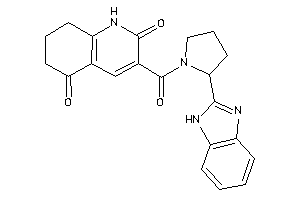 Image of 3-[2-(1H-benzimidazol-2-yl)pyrrolidine-1-carbonyl]-1,6,7,8-tetrahydroquinoline-2,5-quinone