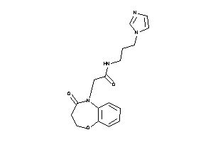 Image of N-(3-imidazol-1-ylpropyl)-2-(4-keto-2,3-dihydro-1,5-benzoxazepin-5-yl)acetamide