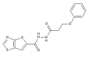 Image of N'-(3-phenoxypropanoyl)thieno[2,3-d]thiazole-5-carbohydrazide