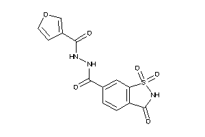 Image of N'-(3-furoyl)-1,1,3-triketo-1,2-benzothiazole-6-carbohydrazide