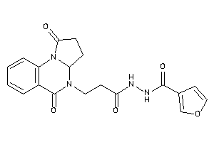 N'-[3-(1,5-diketo-3,3a-dihydro-2H-pyrrolo[1,2-a]quinazolin-4-yl)propanoyl]-3-furohydrazide