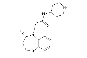 Image of 2-(4-keto-2,3-dihydro-1,5-benzoxazepin-5-yl)-N-(4-piperidyl)acetamide