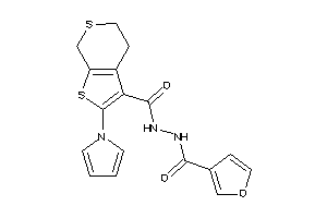 Image of N'-(2-pyrrol-1-yl-5,7-dihydro-4H-thieno[2,3-c]thiopyran-3-carbonyl)-3-furohydrazide