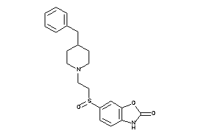 6-[2-(4-benzylpiperidino)ethylsulfinyl]-3H-1,3-benzoxazol-2-one