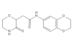 N-(2,3-dihydro-1,4-benzodioxin-6-yl)-2-(3-ketomorpholin-2-yl)acetamide