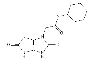 Image of N-cyclohexyl-2-(2,5-diketo-3,3a,4,6a-tetrahydro-1H-imidazo[4,5-d]imidazol-6-yl)acetamide