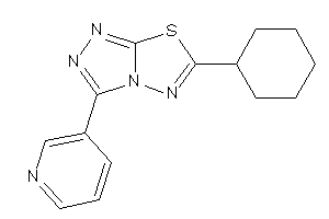 Image of 6-cyclohexyl-3-(3-pyridyl)-[1,2,4]triazolo[3,4-b][1,3,4]thiadiazole