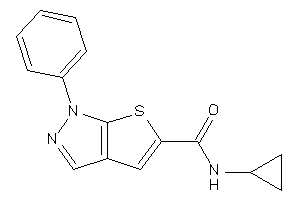 Image of N-cyclopropyl-1-phenyl-thieno[2,3-c]pyrazole-5-carboxamide