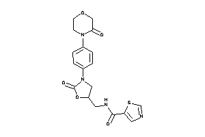 N-[[2-keto-3-[4-(3-ketomorpholino)phenyl]oxazolidin-5-yl]methyl]thiazole-5-carboxamide