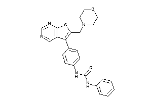 1-[4-[6-(morpholinomethyl)thieno[2,3-d]pyrimidin-5-yl]phenyl]-3-phenyl-urea