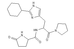 Image of N-[1-[(2-cyclohexyl-1H-imidazol-4-yl)methyl]-2-keto-2-pyrrolidino-ethyl]-5-keto-pyrrolidine-2-carboxamide