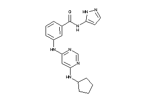 3-[[6-(cyclopentylamino)pyrimidin-4-yl]amino]-N-(1H-pyrazol-5-yl)benzamide