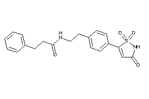 3-phenyl-N-[2-[4-(1,1,3-triketoisothiazol-5-yl)phenyl]ethyl]propionamide